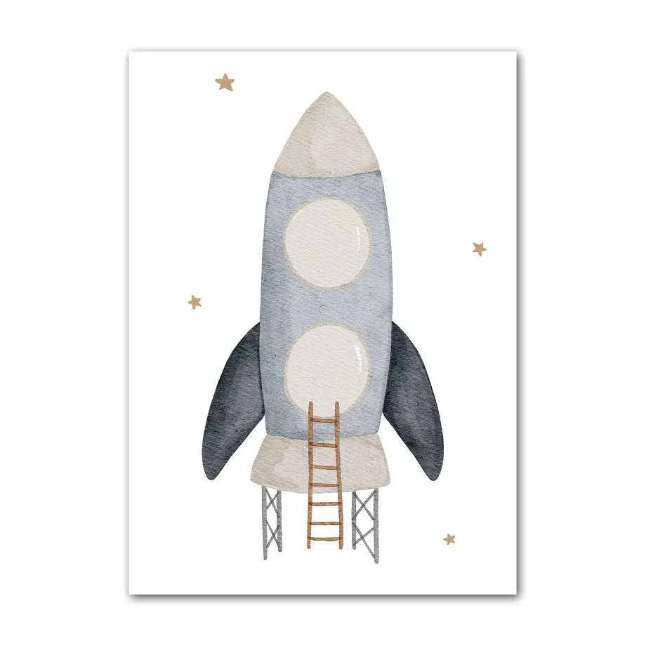 Plakat boho z misiami pandą i balonami – canvas do pokoju dziecięcego śliwka