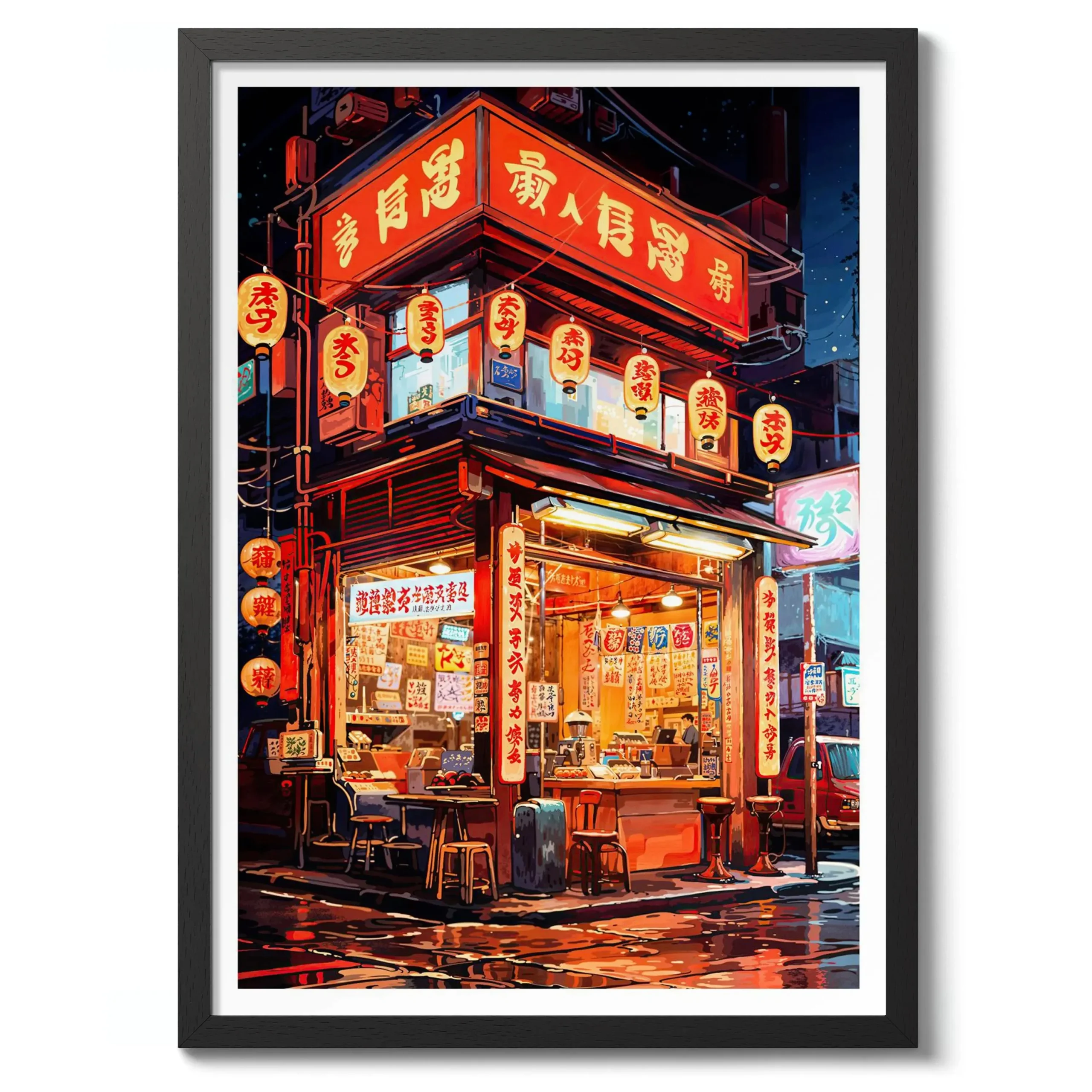 Plakat na płótnie Anime Ramen Shop Jasny