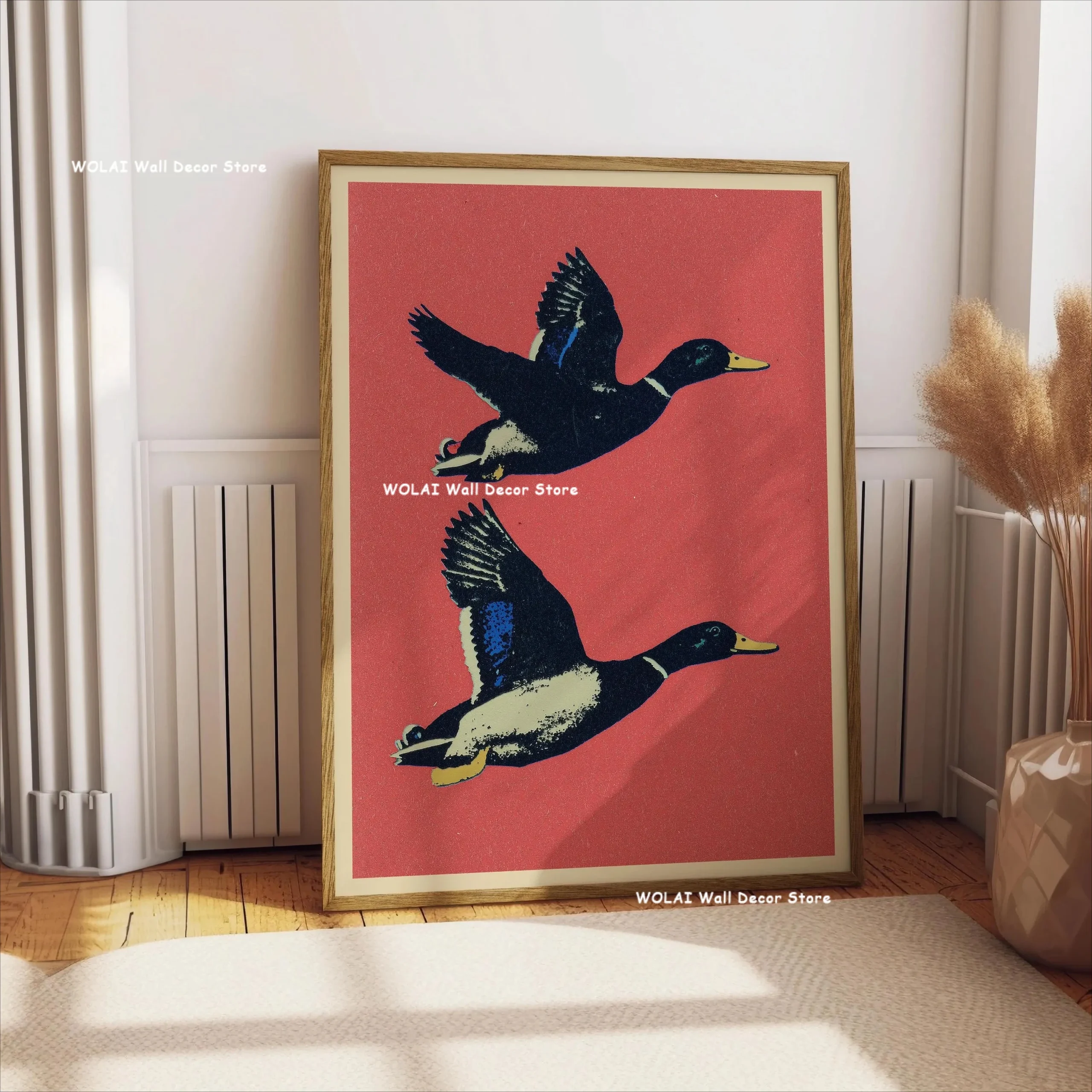 Plakat na płótnie z zabawnymi zwierzętami w stylu retro — żaba, kot, tygrys Fioletowy/фиолетовый