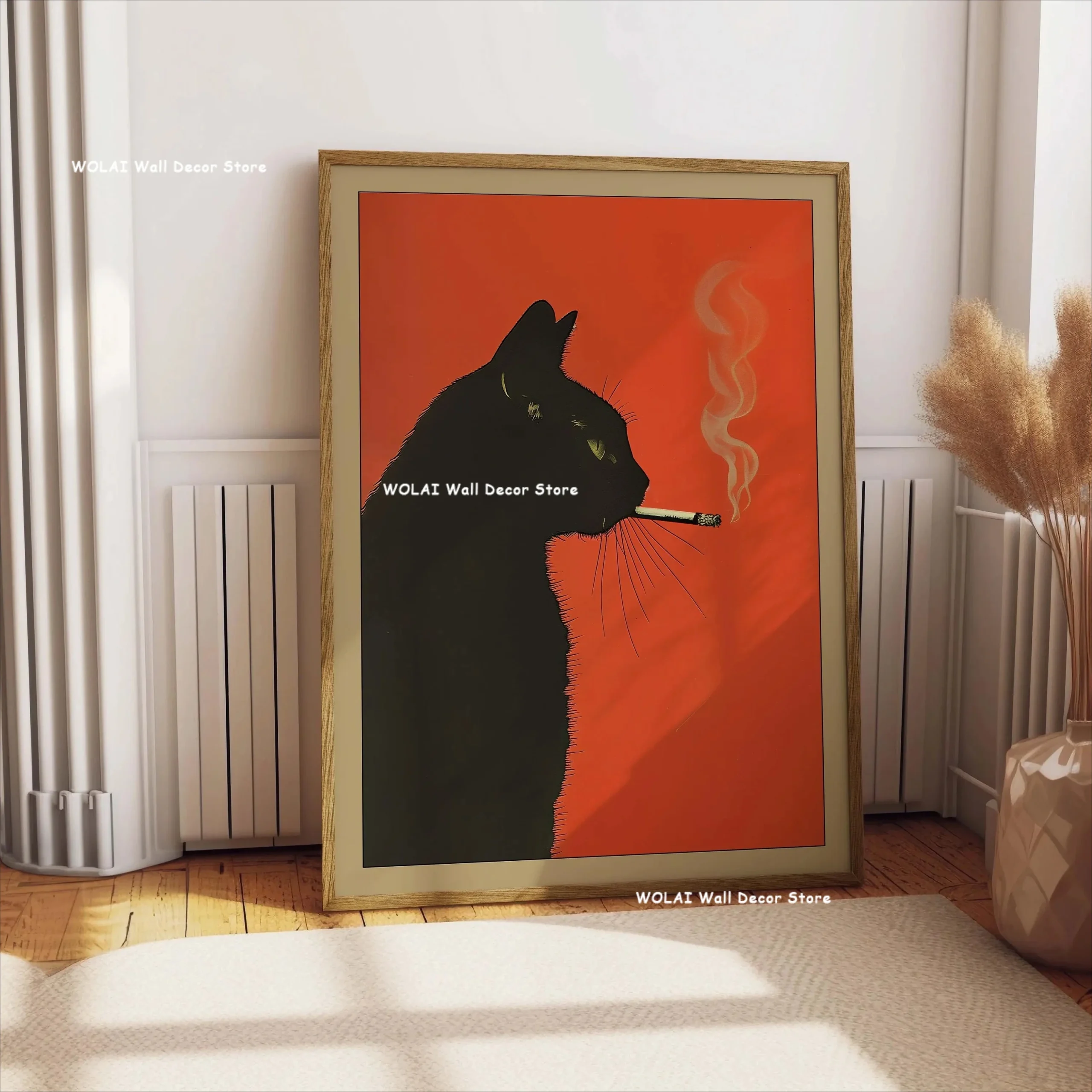 Plakat na płótnie z zabawnymi zwierzętami w stylu retro — żaba, kot, tygrys Jasnozielony