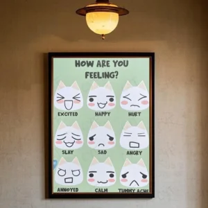Plakat z kotem - filmowa grafika na ścianę Srebrny