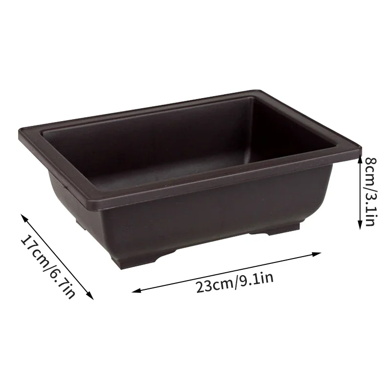 Plastikowa doniczka imitacja glinki do sukulentów i bonsai żółty