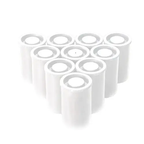 Plastikowe pojemniki na drobiazgi 33 mm 10 szt. z pokrywką Whie x