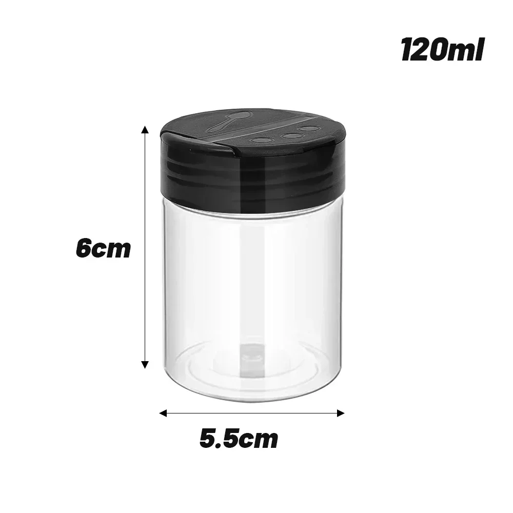 Plastikowe pojemniki na przyprawy z sitkiem 120ml