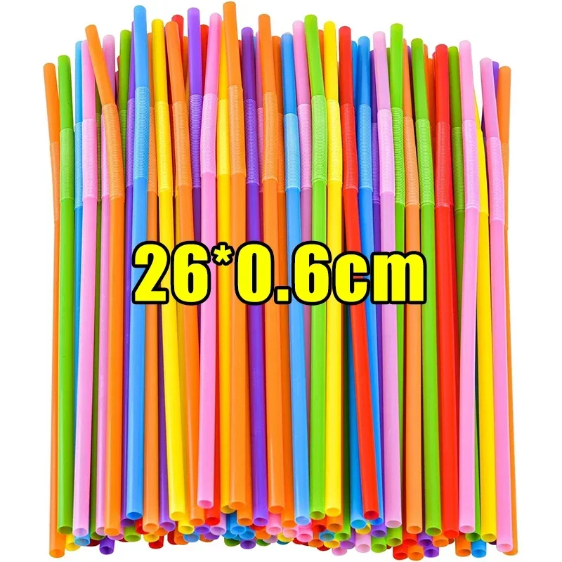 Plastikowe słomki giętkie do napojów i bubble tea Style 01