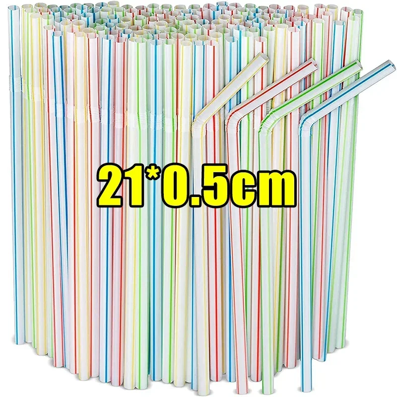 Plastikowe słomki giętkie do napojów i bubble tea Style 02