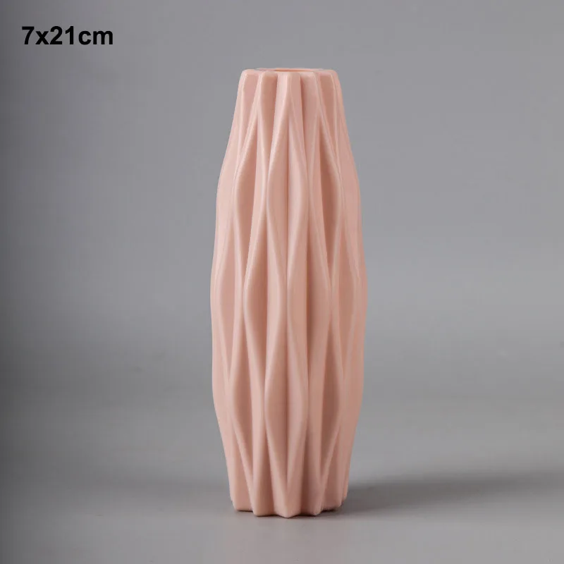 Plastikowy wazon origami w stylu Morandi Brązowy