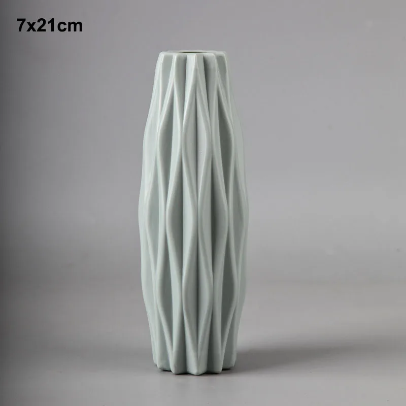 Plastikowy wazon origami w stylu Morandi Ciemny szary