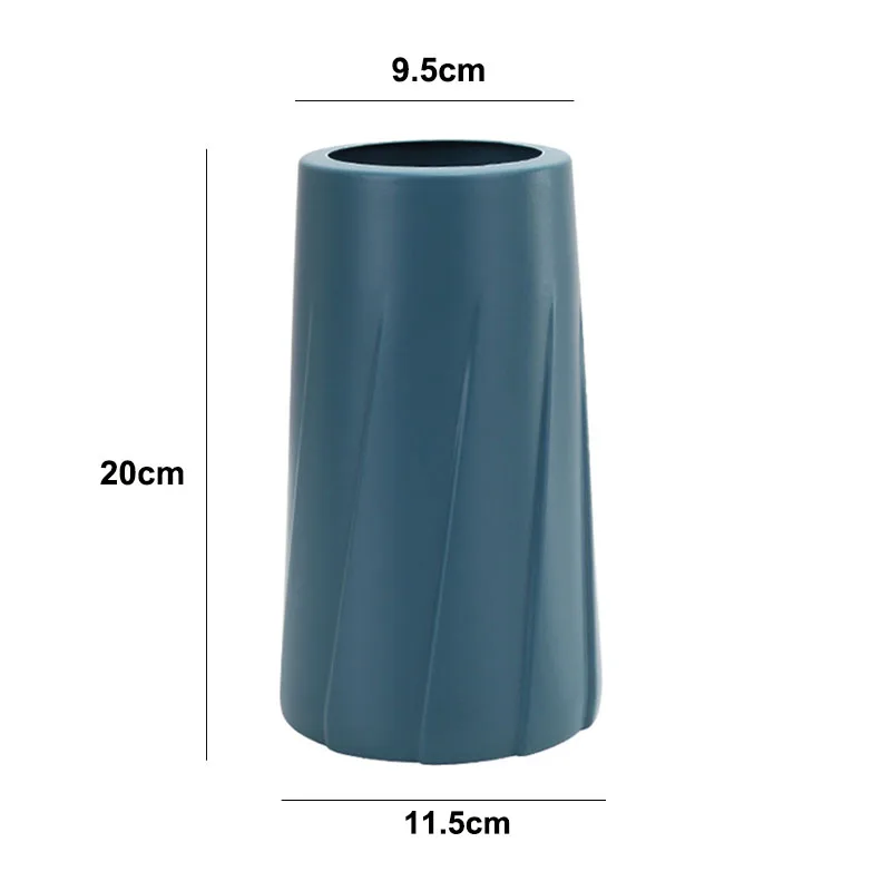 Plastikowy wazon origami w stylu Morandi Czarny