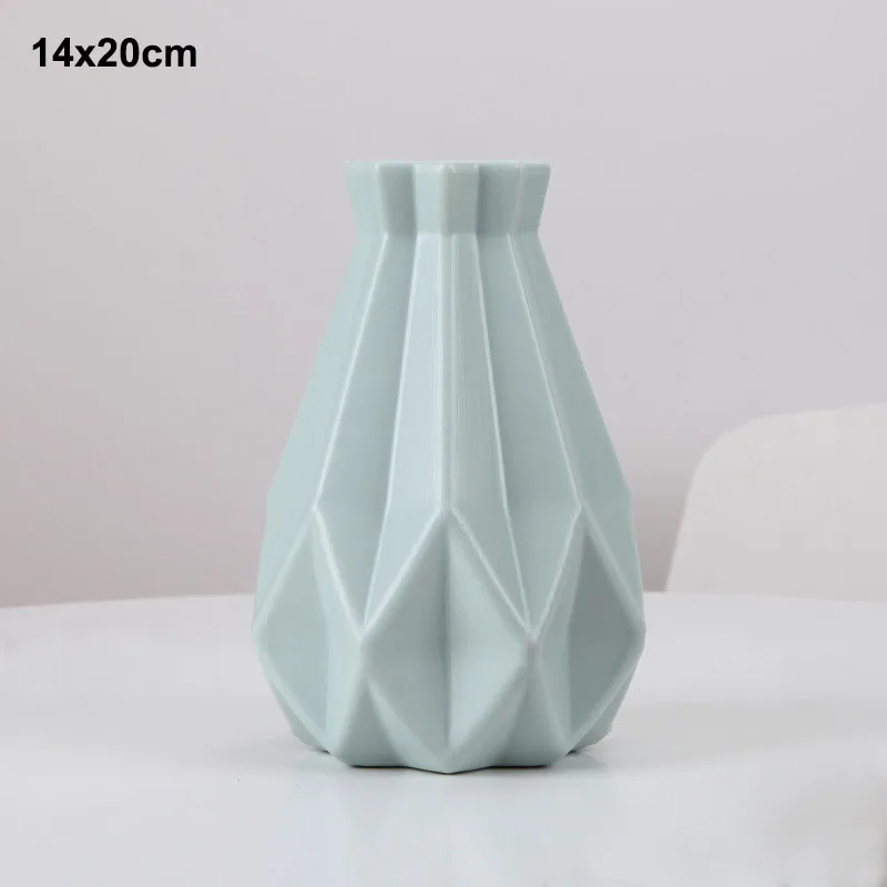 Plastikowy wazon origami w stylu Morandi Czekolada