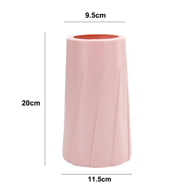 Plastikowy wazon origami w stylu Morandi Jasnozielony