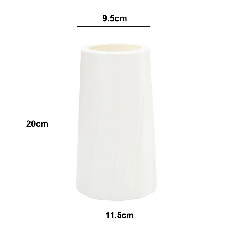 Plastikowy wazon origami w stylu Morandi Jasnożółty