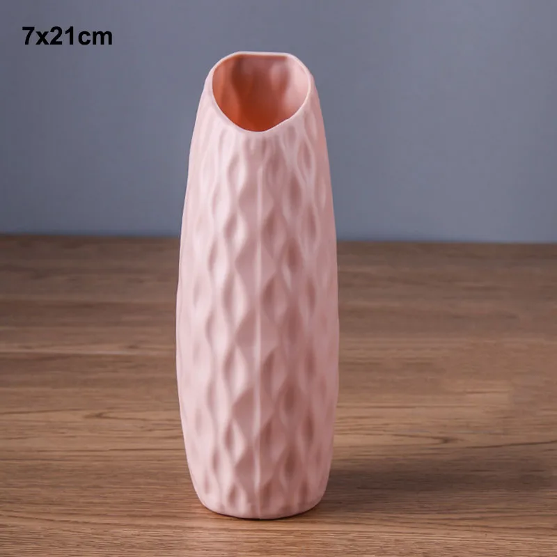Plastikowy wazon origami w stylu Morandi Pomarańczowy