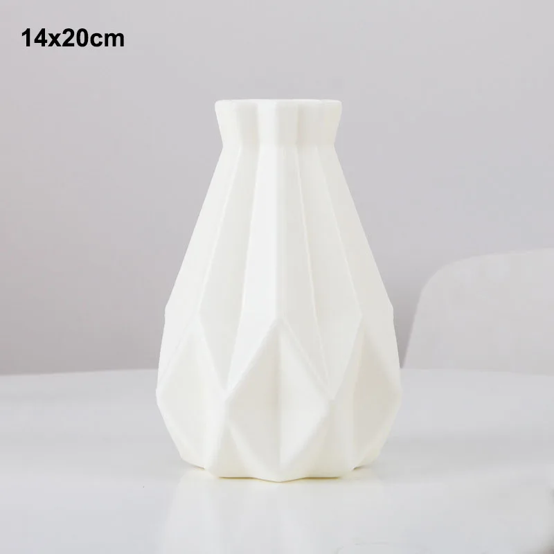 Plastikowy wazon origami w stylu Morandi śliwka