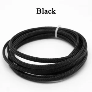 Pleciony rękaw kablowy PET 2-60 mm - osłona o dużej gęstości Czarny