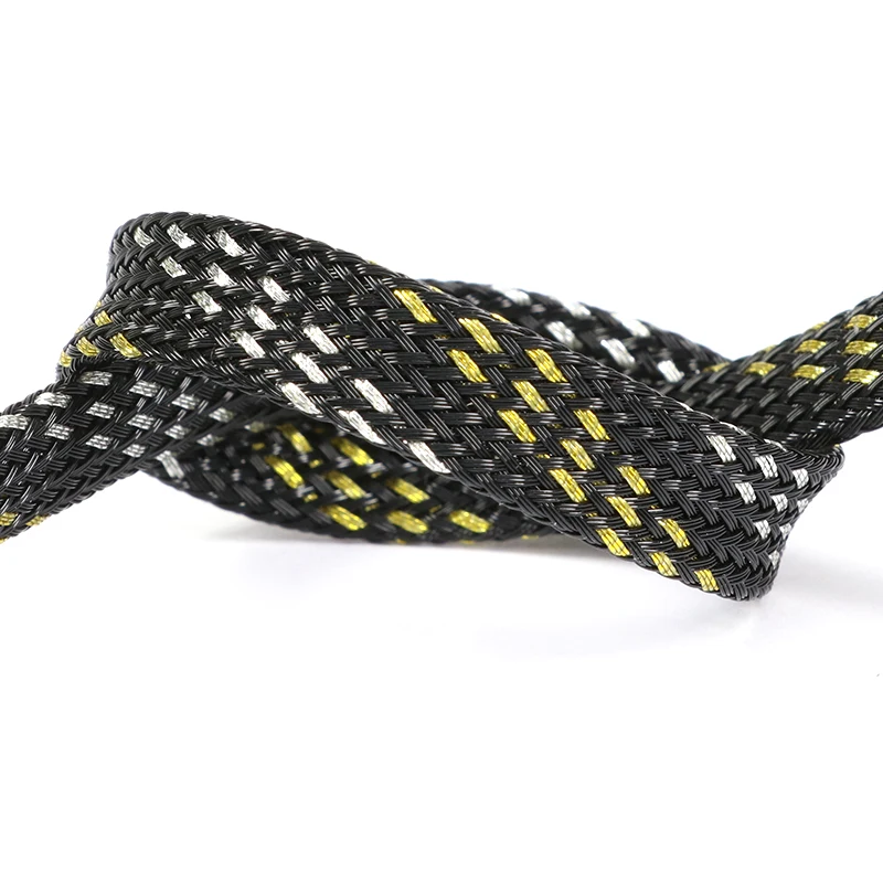 Pleciony rękaw na kable PET 2-25 mm - ochrona przewodów Zielony