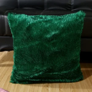 Pluszowa poszewka na poduszkę futrzana 41x41 cm Czarny
