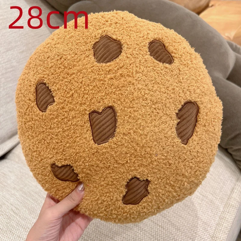 Pluszowe ciasteczko poduszka do siedzenia kawaii dekoracja pokoju Jasny czerwony
