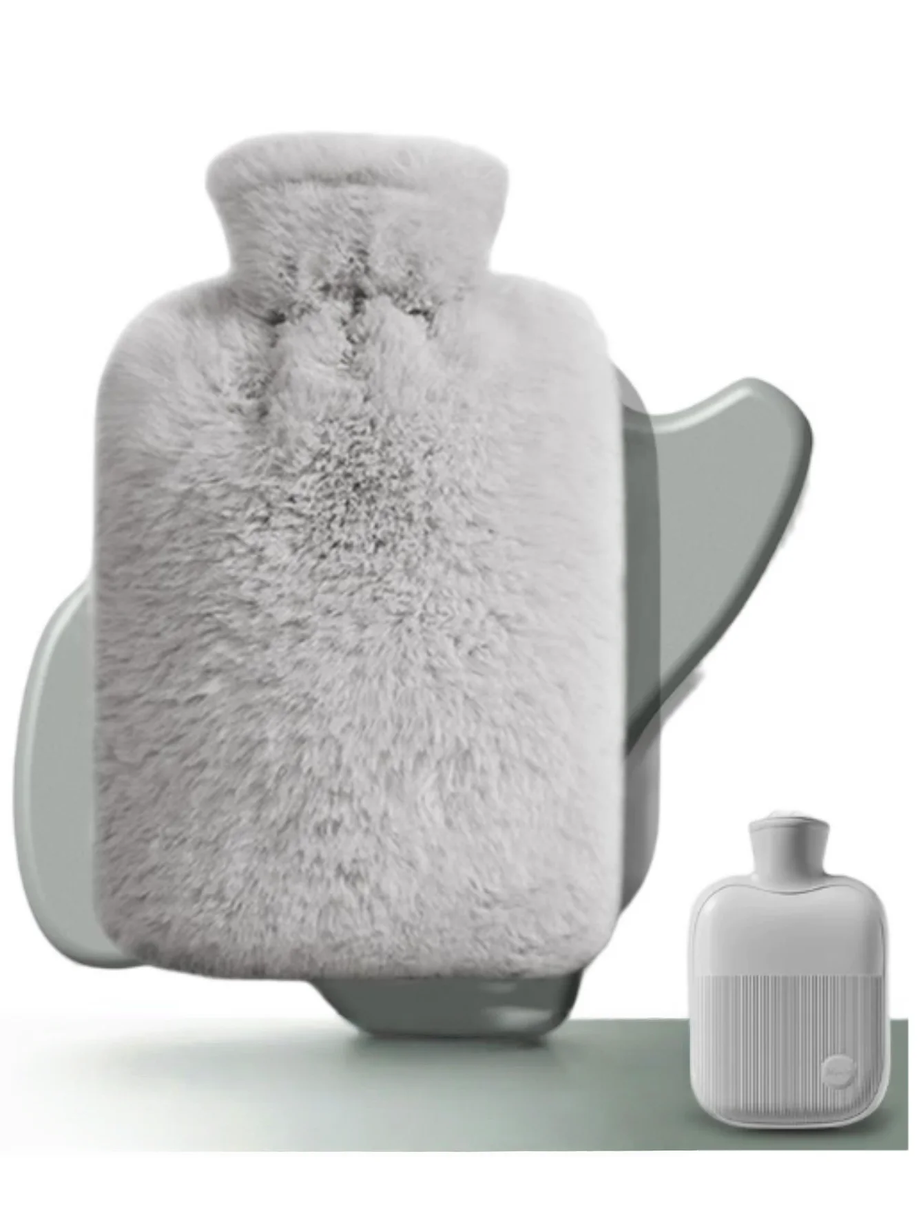 Pluszowy termofor 1000/2000 ml z odpinanym pokrowcem Różowy