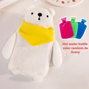 Pluszowy termofor z kreskówkami 1000 ml z wymienną wkładką Fioletowy