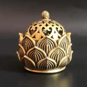 Podstawka na kadzidła w kształcie lotosu — ceramiczny palnik zen Biały