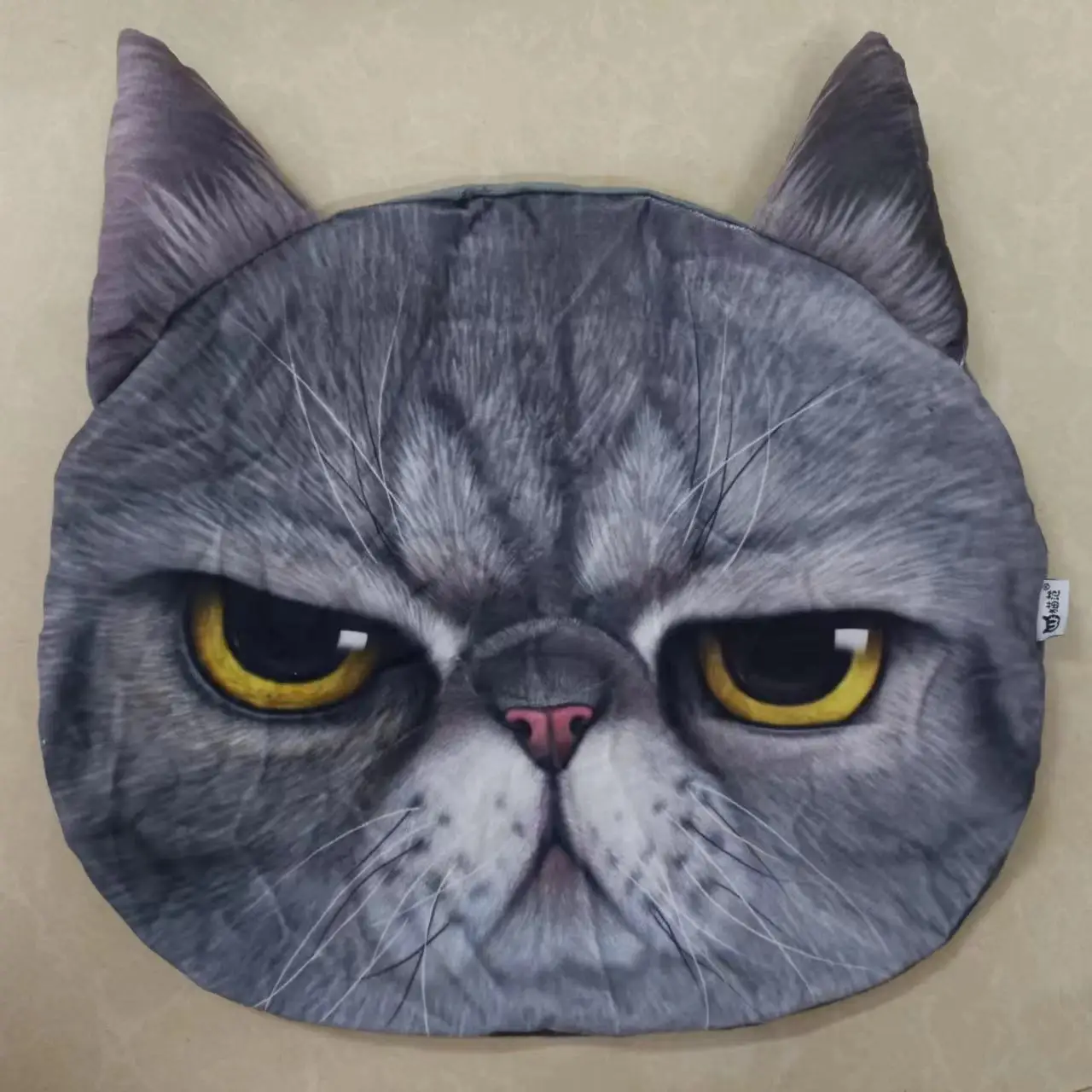 Poduszka 3D w kształcie głowy kota lub psa 35 cm Biały