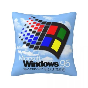 Poduszka dekoracyjna w stylu retro Windows Oliwkowy