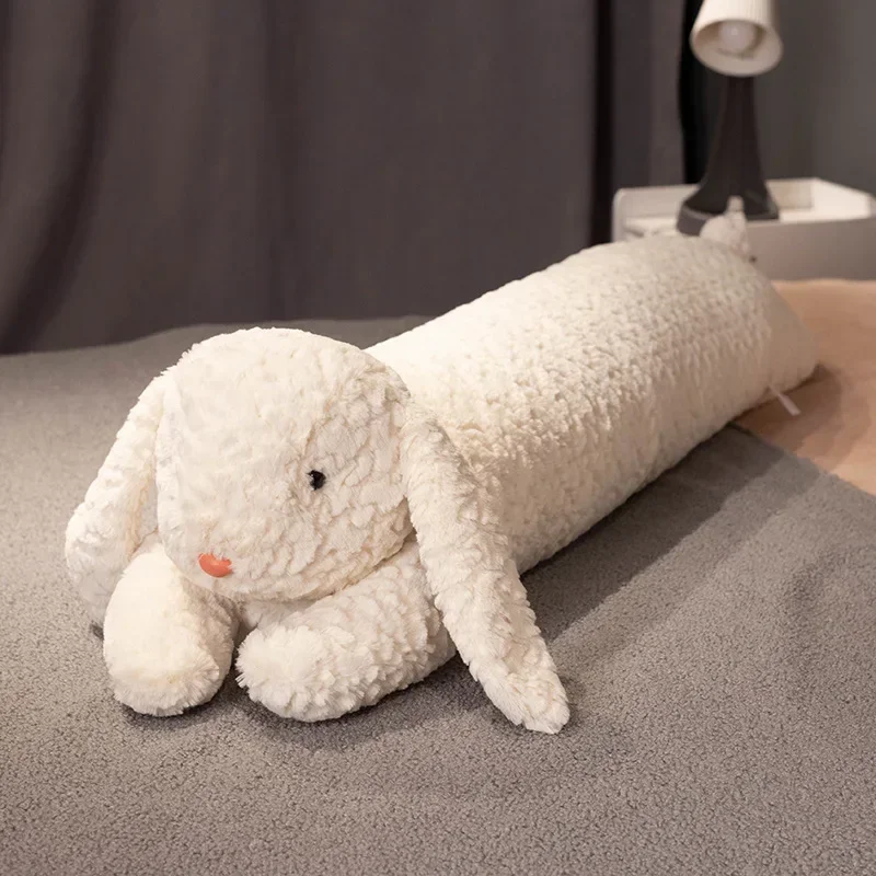 Poduszka do spania długi pluszowy królik 45–48 cm Czarny