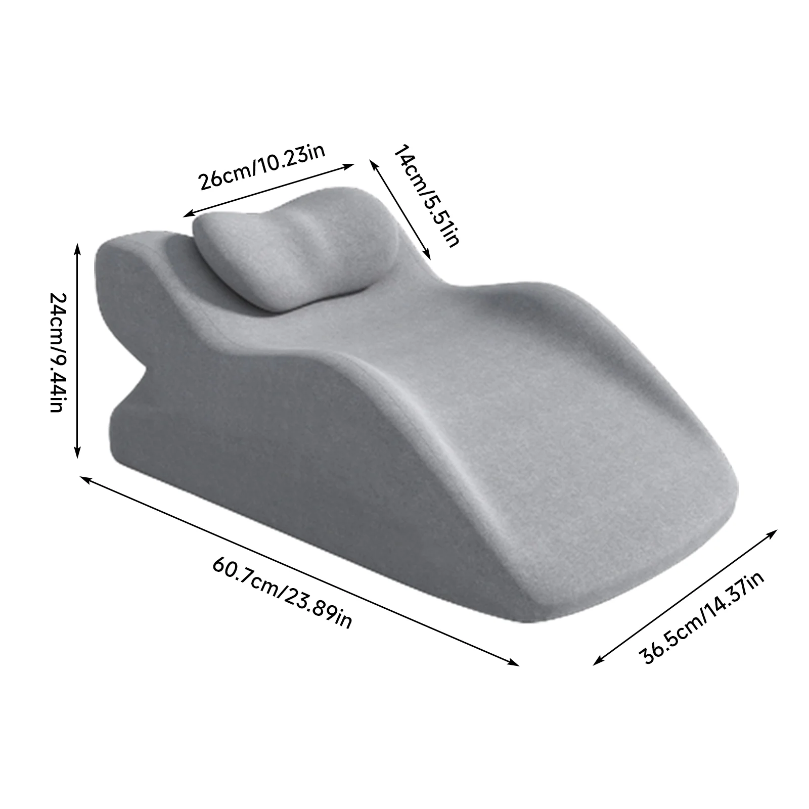 Poduszka ergonomiczna z pianki memory foam do podparcia pleców Ciemny szary