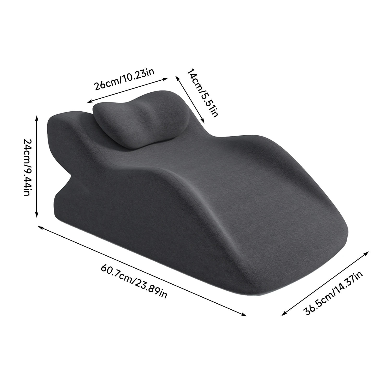 Poduszka ergonomiczna z pianki memory foam do podparcia pleców Czarny