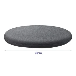 Okrągła poduszka z pianki memory foam na krzesło – 30 cm, antypoślizgowa Biały