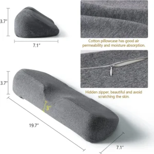 Poduszka ortopedyczna z pianki memory foam do spania na boku Czarny