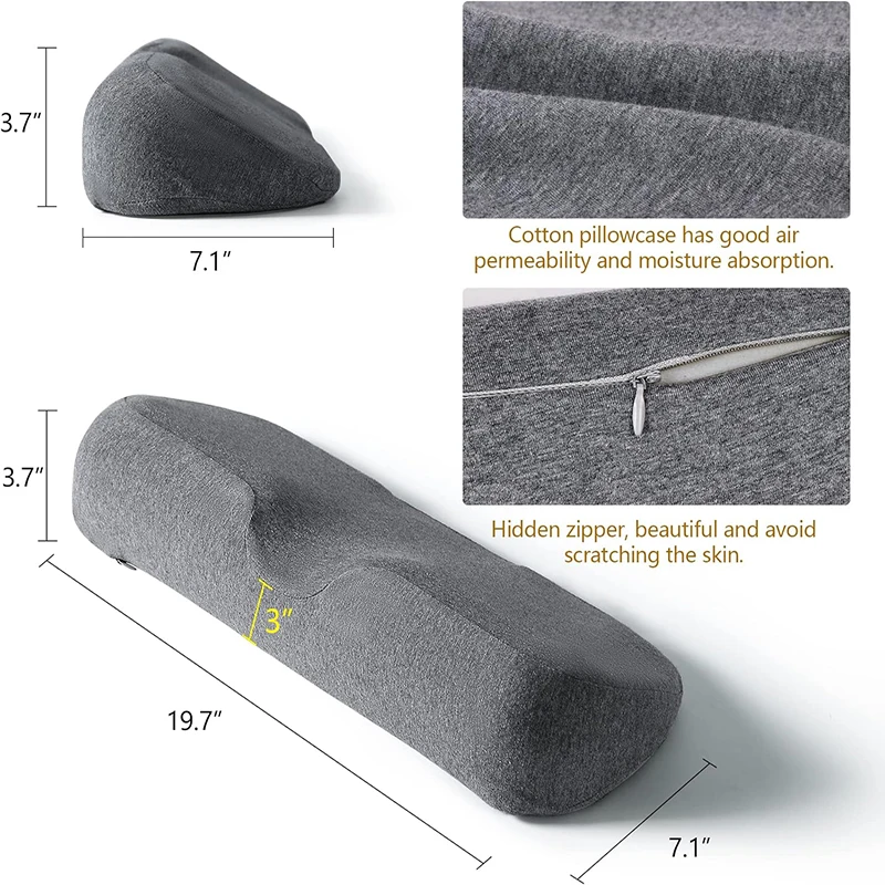 Poduszka ortopedyczna z pianki memory foam do spania na boku Czarny