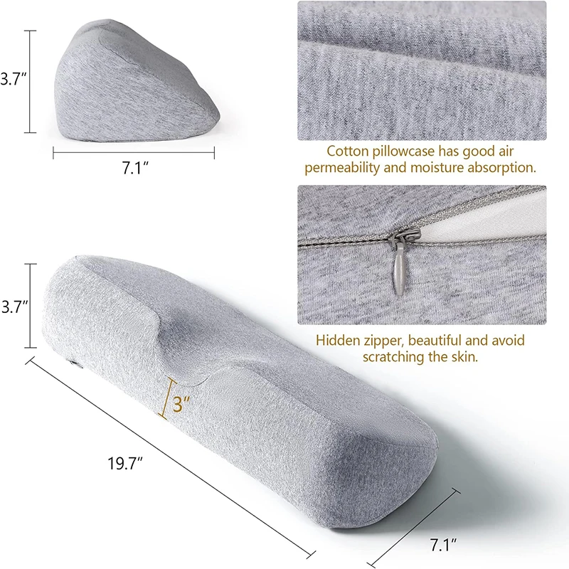 Poduszka ortopedyczna z pianki memory foam do spania na boku Zielony