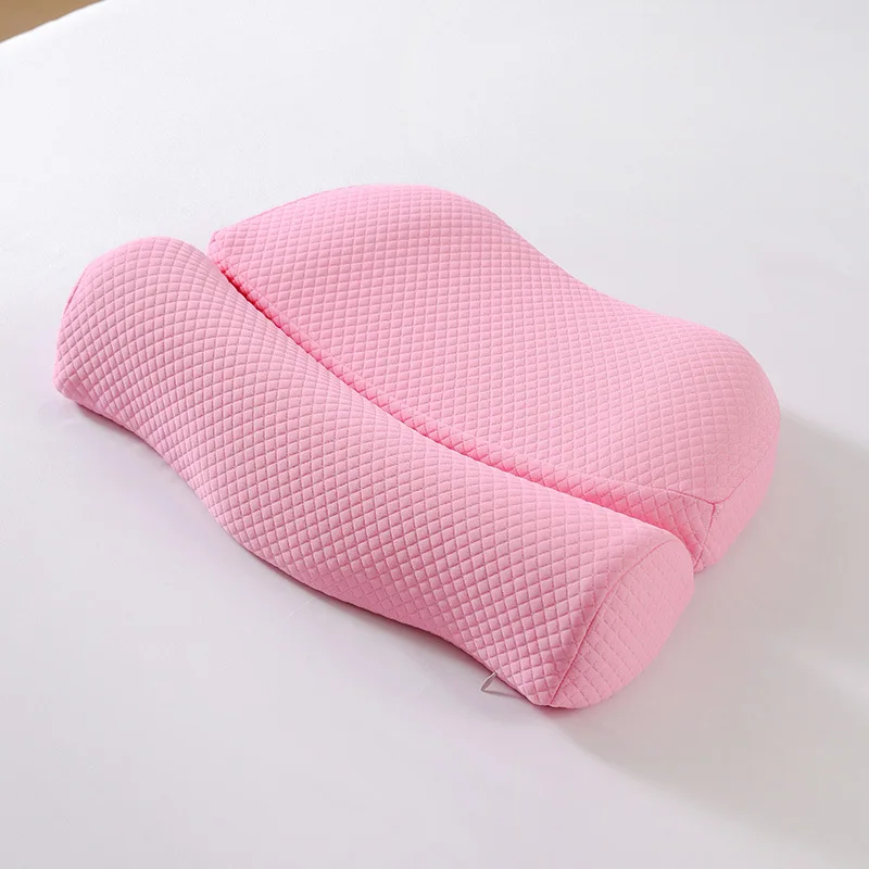 Poduszka ortopedyczna z pianki memory foam do spania na szyi Różowy