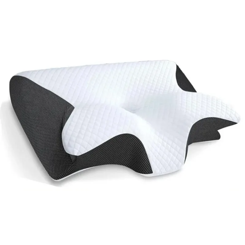 Poduszka ortopedyczna motyl memory foam na szyję z efektem powolnego sprężynowania Czarny