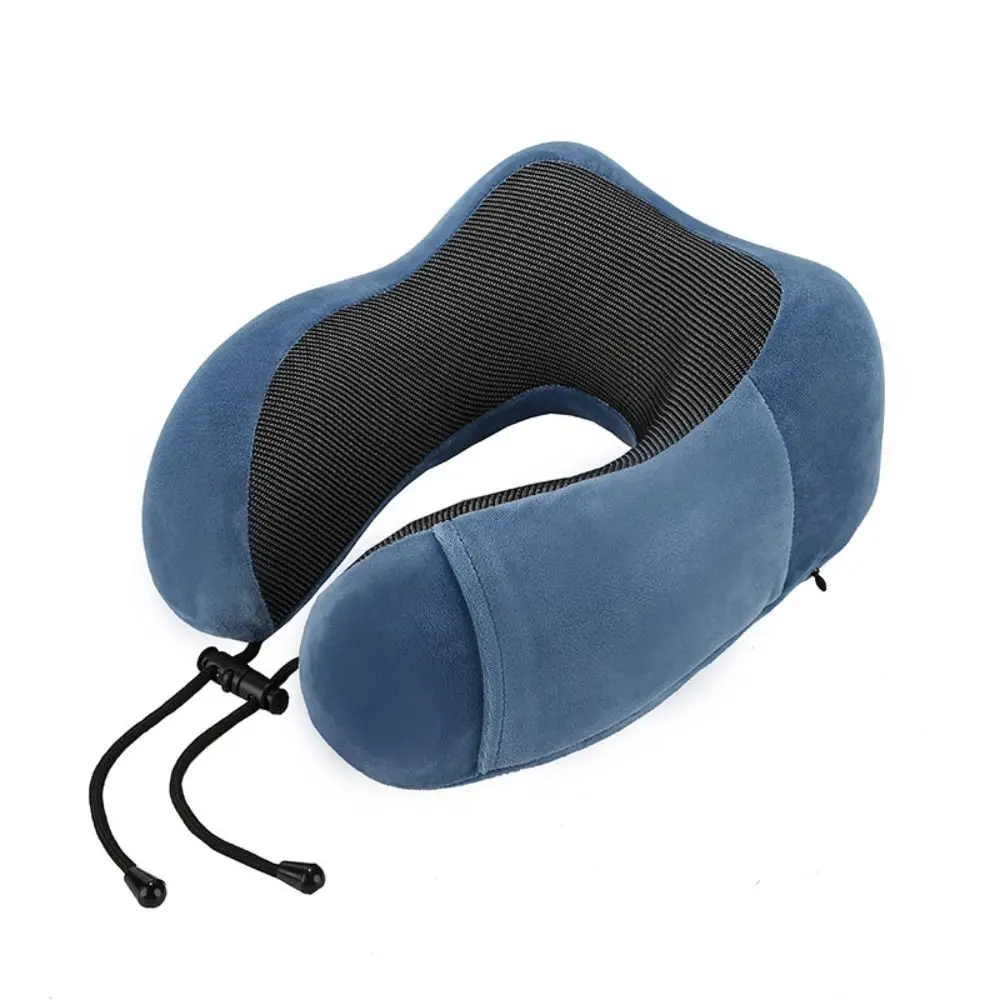 Poduszka podróżna memory foam w kształcie litery U Niebieski