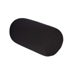 Wałkowa poduszka z mikrokoralików 30 cm — podpórka pod plecy i poduszka podróżna Czarny