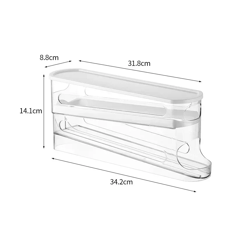 Dwupoziomowy pojemnik na jajka do lodówki z podajnikiem 1 PC