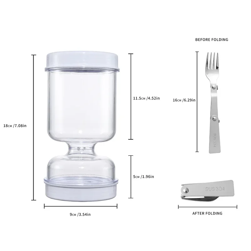 Pojemnik na ogórki kiszone z sitkiem - separator soku, klepsydra Transparent color