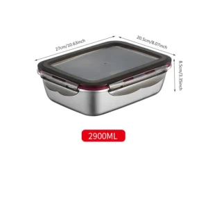 Pojemnik na żywność ze stali nierdzewnej 304 szczelny 2900ml