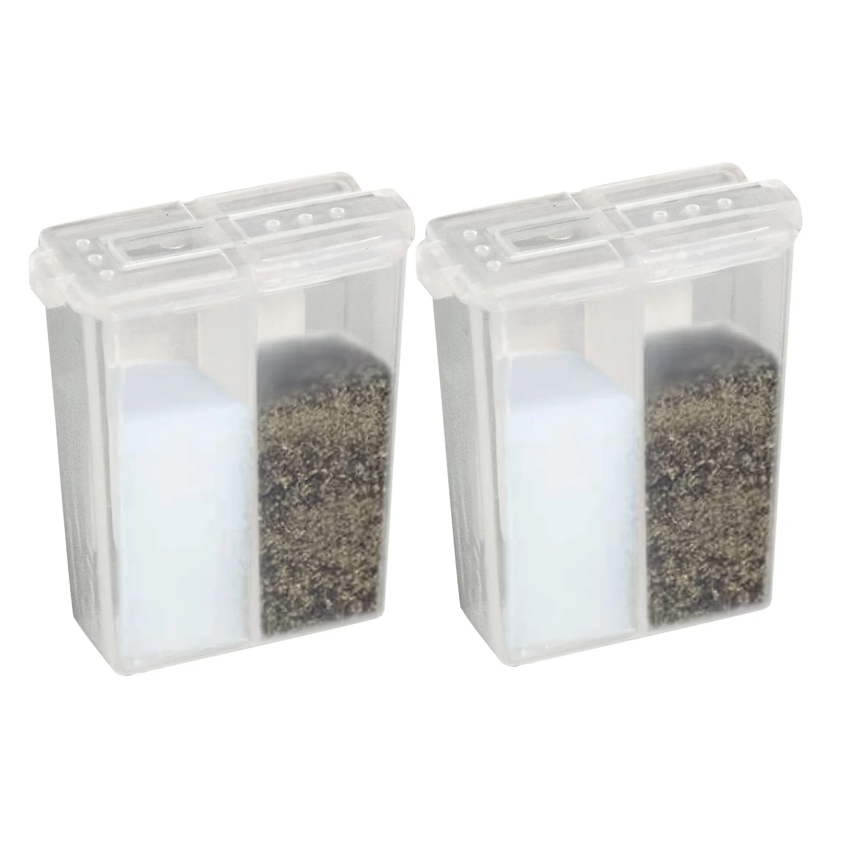 Podróżny pojemnik na sól i pieprz 2w1 z pokrywką 2pcs