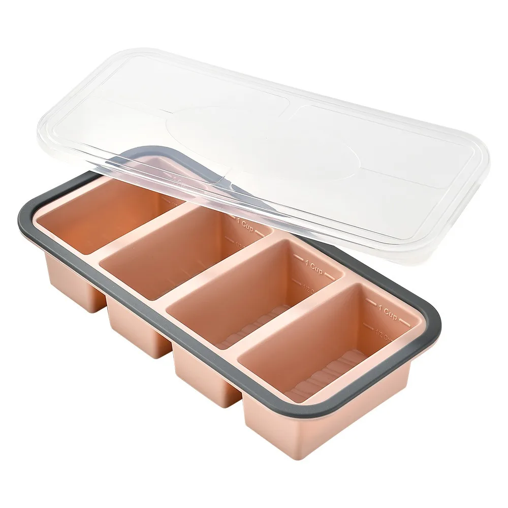 Pojemnik z przegródkami do mrożenia i mealprep Różowy