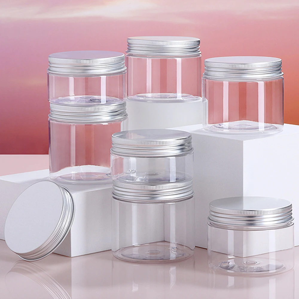 Pojemniki kosmetyczne na krem z aluminiową pokrywką Aluminum lid