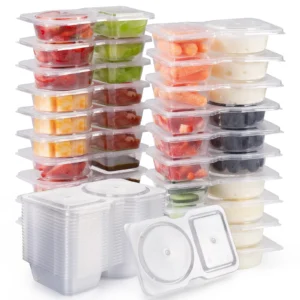 Pojemniki na przekąski z pokrywką do kontroli porcji 10 pcs