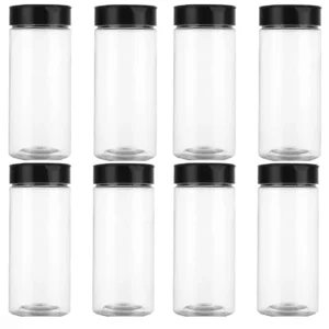 Pojemniki na przyprawy 400 ml z sitkiem i pokrywką 8pcs