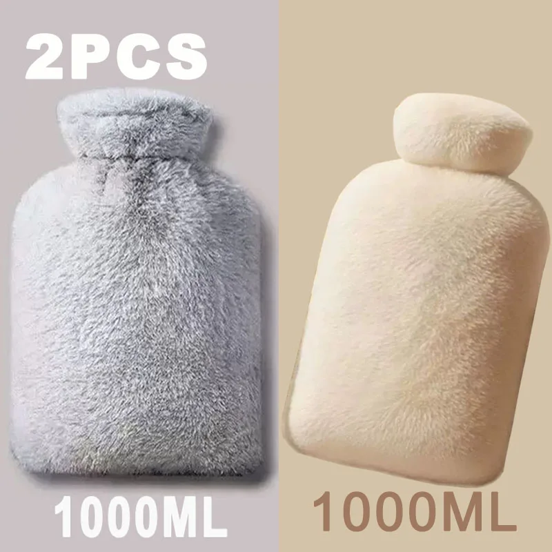 Pojemny termofor 1000 ml z odpinanym wkładem dla kobiet Jasnożółty
