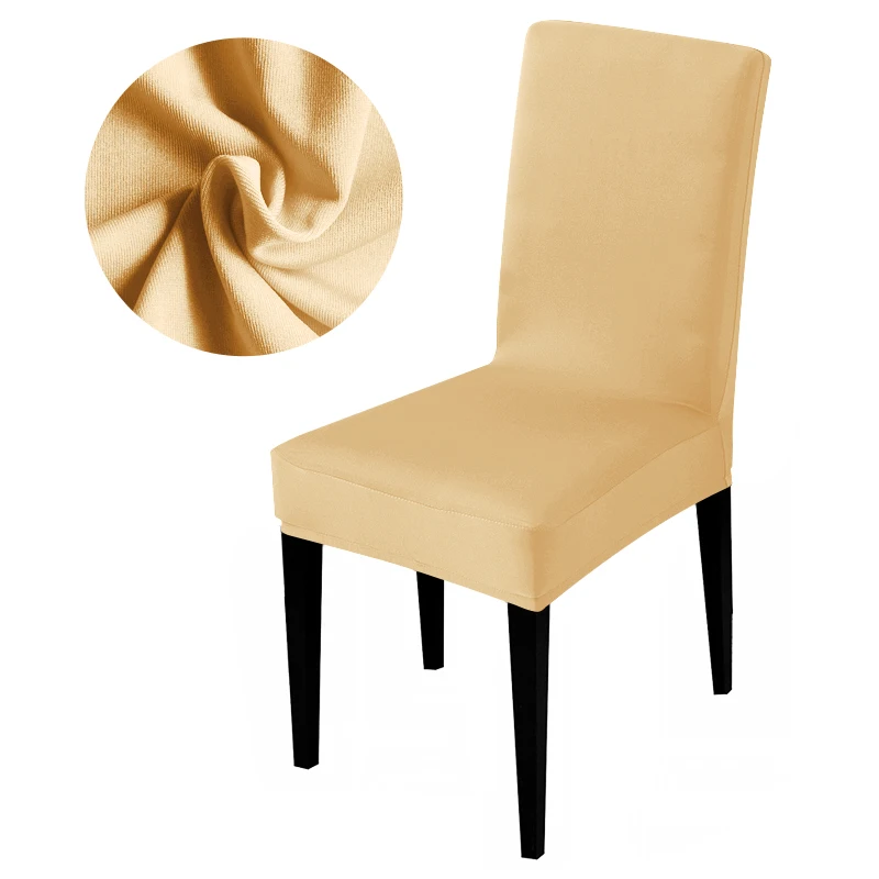 Elastyczny pokrowiec na krzesło jednokolorowy Jasny