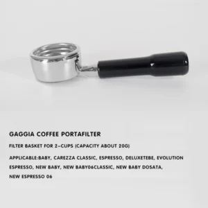 Portafilter 58 mm bez dna z drewnianą rączką do ekspresów ciśnieniowych śliwka