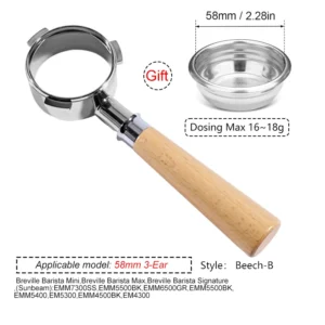 Bezdenny portafiltr 58 mm do ekspresów Breville i Sunbeam Pomarańczowy